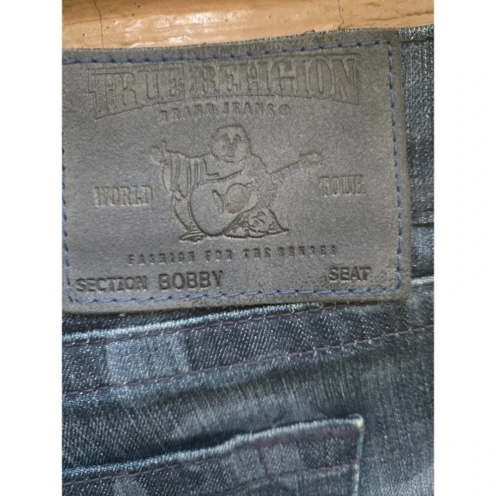 True Religion Camo Straight Leg Jeans‎ Size 40 Dark Wash Y2K
